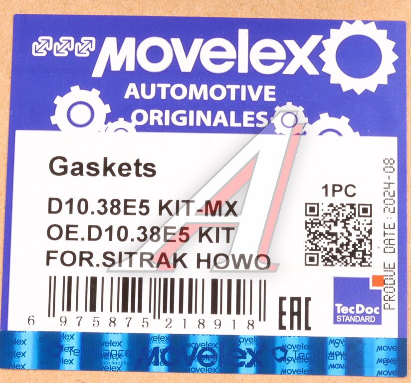 Прокладка двигателя SITRAK HOWO дв.D10.38E5 полный комплект MOVELEX
