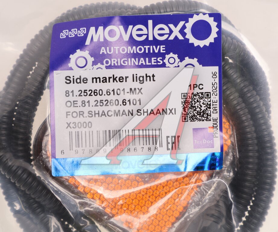 Фонарь габаритный SHACMAN SHAANXI X3000 боковой (провод 1250мм) MOVELEX