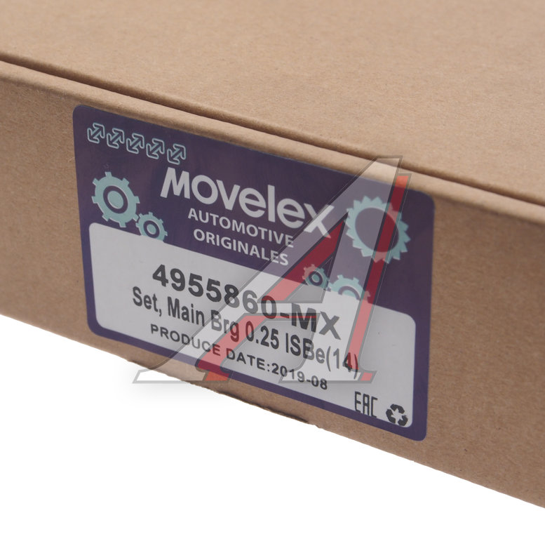 Вкладыши КАМАЗ дв.CUMMINS ISBe,ISDe коренные d=0.25 комплект 14шт. MOVELEX