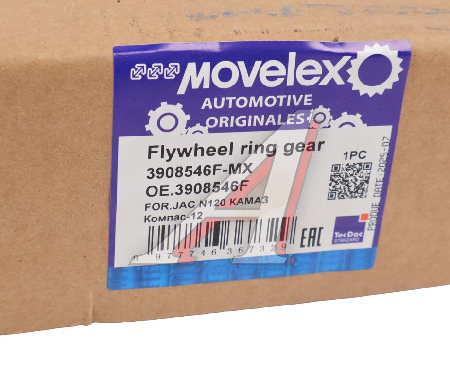 Венец маховика JAC N120 КАМАЗ Компас-12 (ISF 3.8) (138 зубьев) MOVELEX