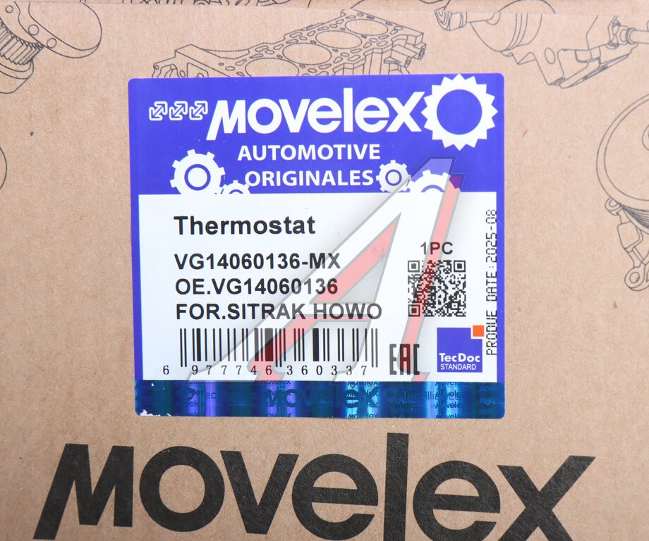 Термостат SHACMAN SHAANXI дв.WP10 (80 град.) MOVELEX