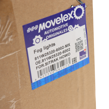 Фара противотуманная SITRAK HOWO T5G с желтым указателем поворота правая MOVELEX 6