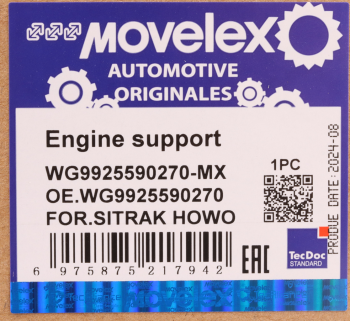Подушка SITRAK HOWO T5G двигателя передняя MOVELEX 10