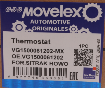 Термостат SITRAK HOWO дв.D10 (80град.) MOVELEX 10