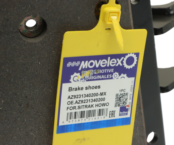 Колодки тормозные SITRAK HOWO задние с накладками (1шт.) MOVELEX 5
