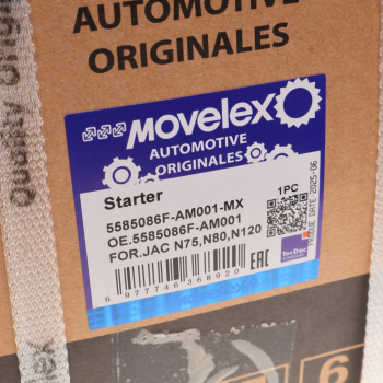 Стартер JAC N75,N80,N120 КАМАЗ Компас-9/12 (ISF 3.8) (24В 3.6кВт) MOVELEX 8