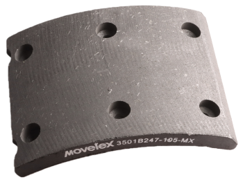 Накладка тормозной колодки JAC N120 (20-) КАМАЗ Компас-12 передней (1шт.) MOVELEX