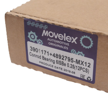 Вкладыши КАМАЗ дв.CUMMINS 6ISBe,6ISDe шатунные d=0.25 комплект на дв. 12шт. MOVELEX 2